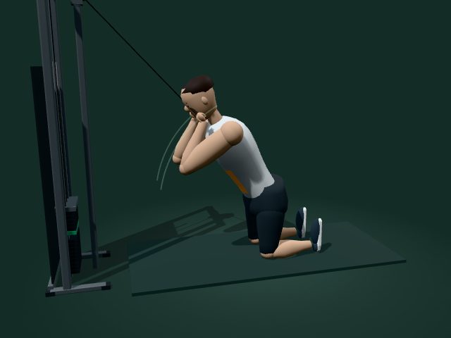 Illustrative model of the cable crunch