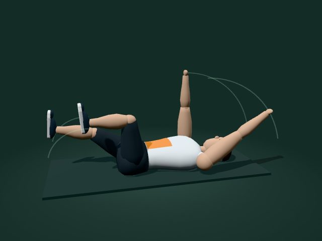 Modelo ilustrativo de dead bug alternado