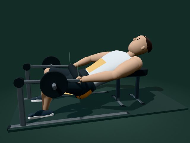 Modelo ilustrativo de hip thrust en máquina