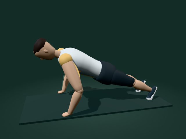 Modelo ilustrativo de flexiones de brazos
